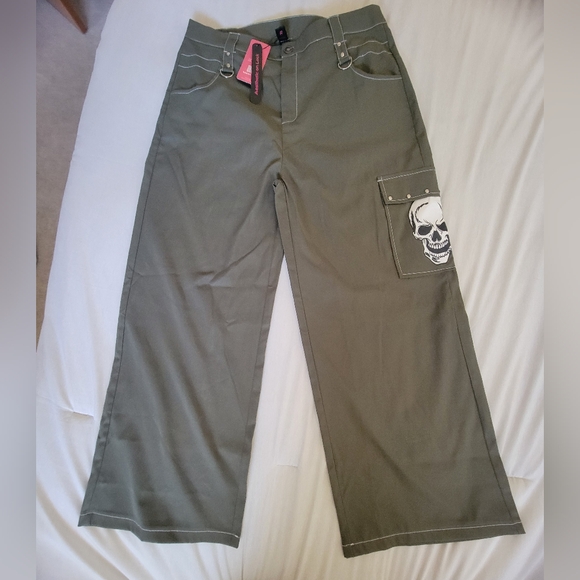 ROMWE Olive Green Cargo Pants - Picture 1 of 5